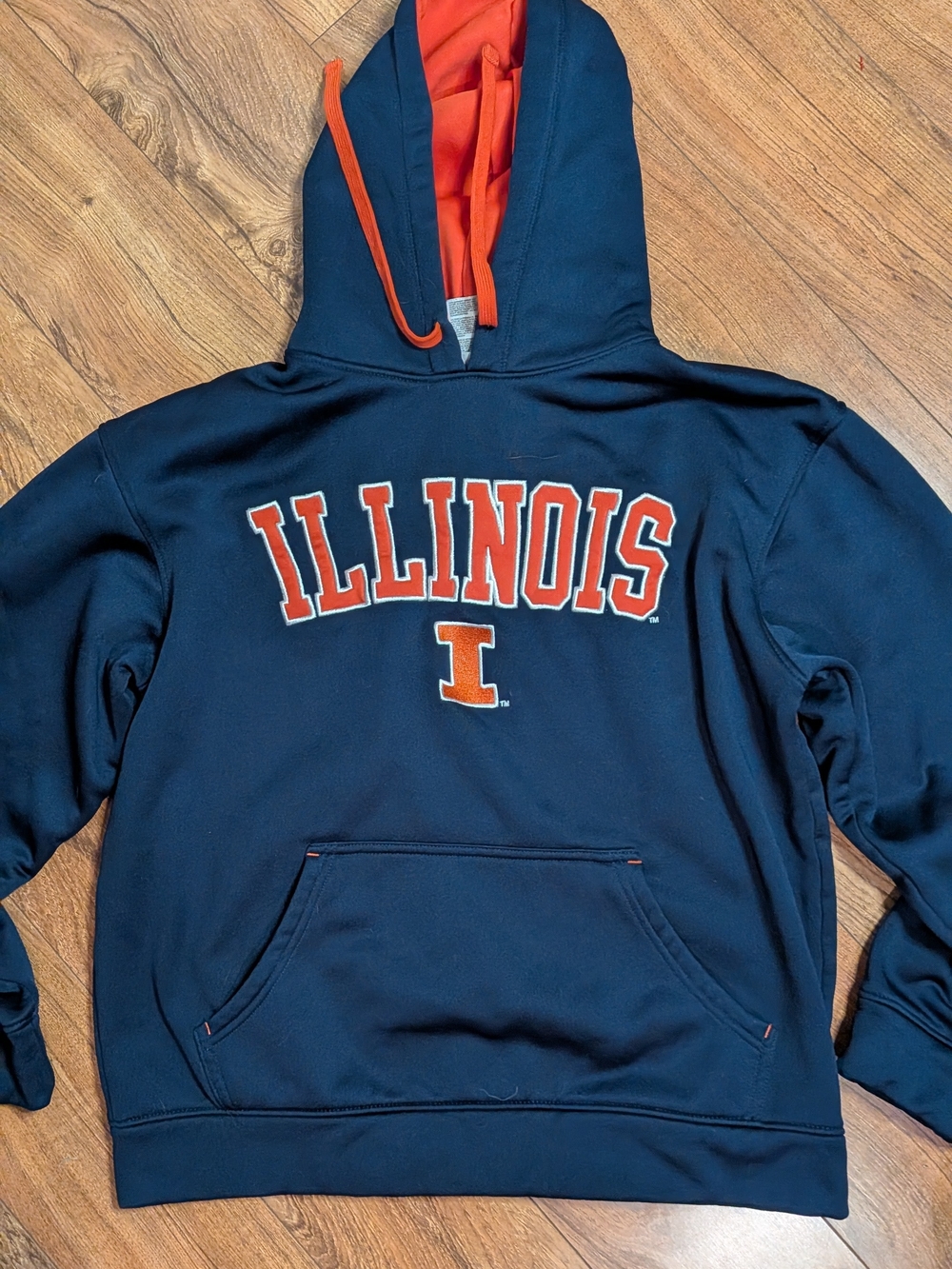 Illinois Navy and Orange Pullover Hoodie